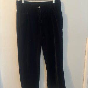 Cleo Women's Black velvet Straight Leg Pants